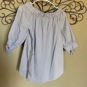 3 for $20 Striped Off the Shoulder Top